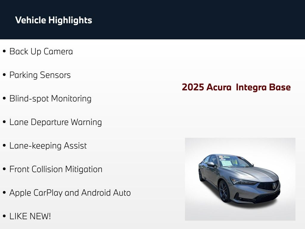 2025 Acura Integra A-Spec Package