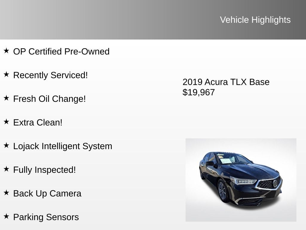 2019 Acura TLX 2.4L Technology Pkg