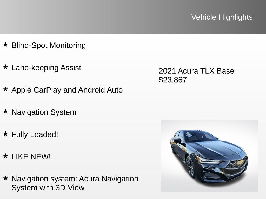 2021 Acura TLX A-Spec Package