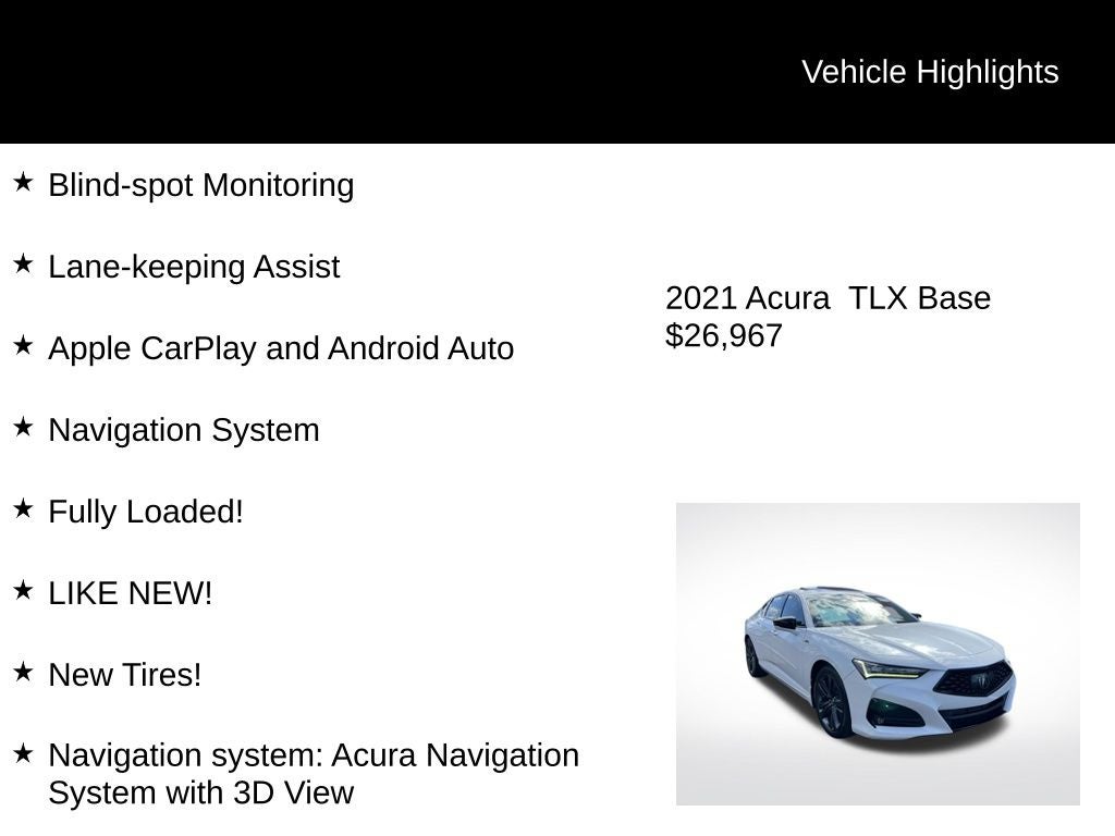 2021 Acura TLX A-Spec Package