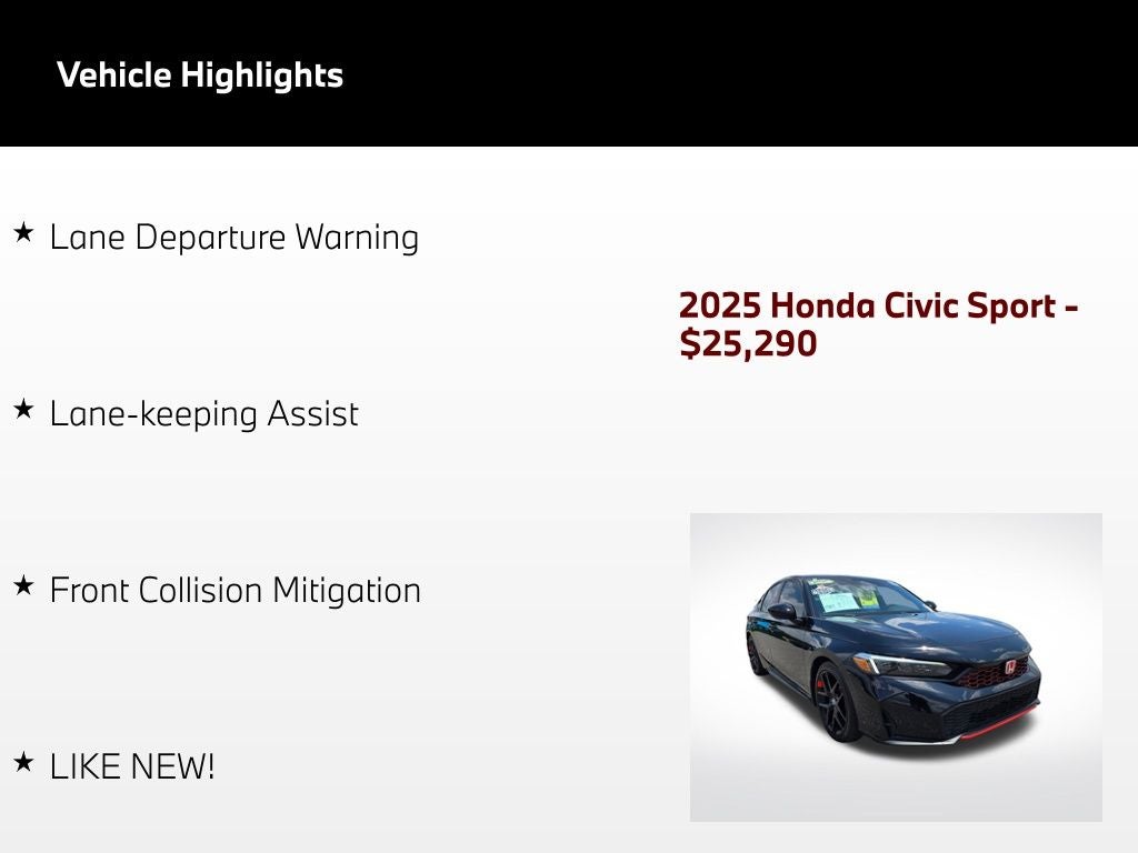 2025 Honda Civic Sport