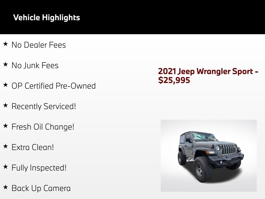2021 Jeep Wrangler Sport