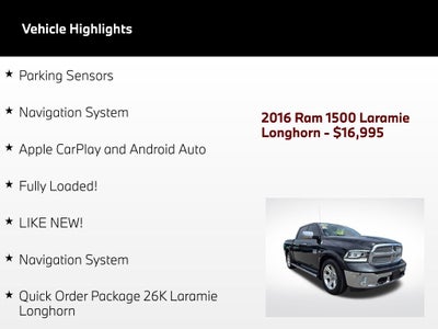 2016 RAM 1500 Laramie Longhorn