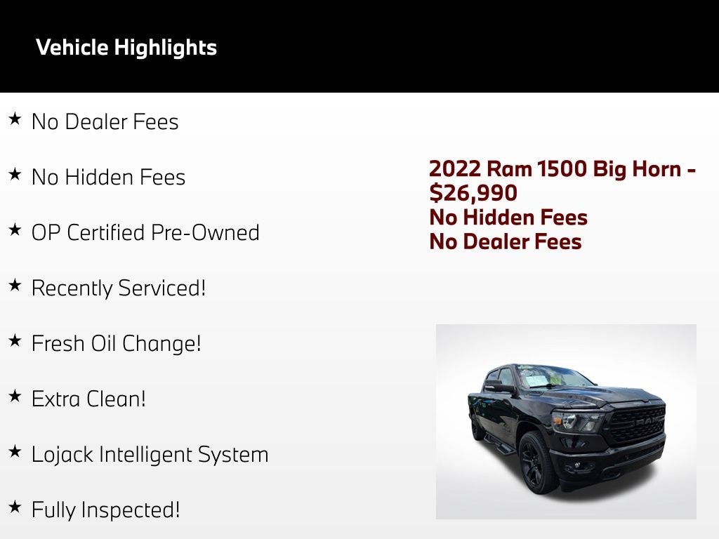 2022 RAM 1500 Big Horn/Lone Star