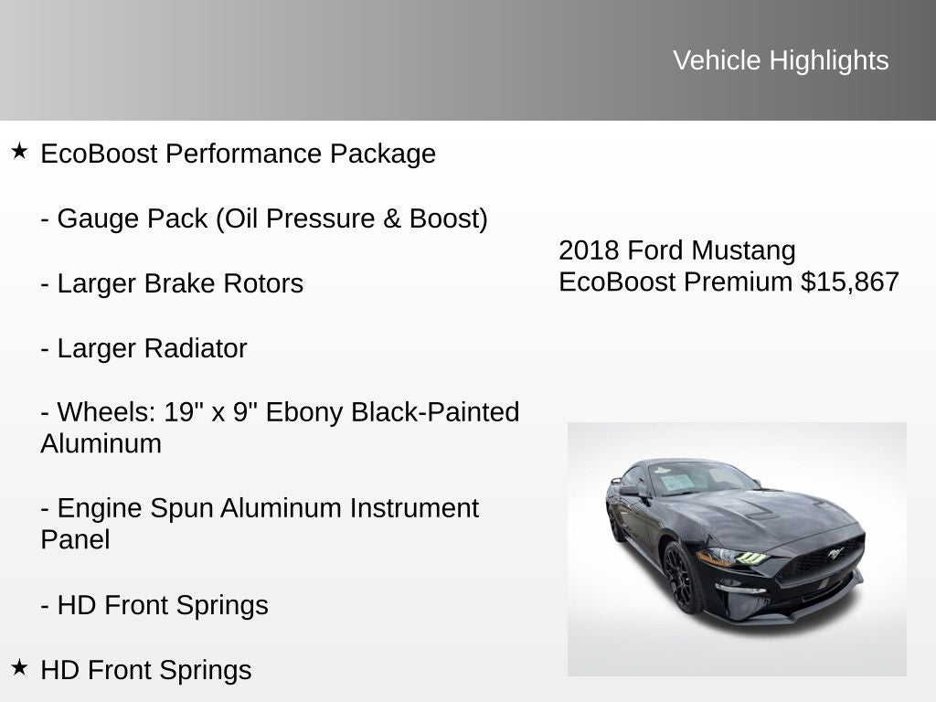 2018 Ford Mustang EcoBoost Premium