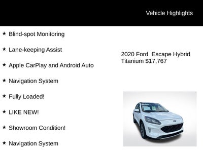 2020 Ford Escape Titanium Hybrid