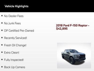 2018 Ford F-150 Raptor