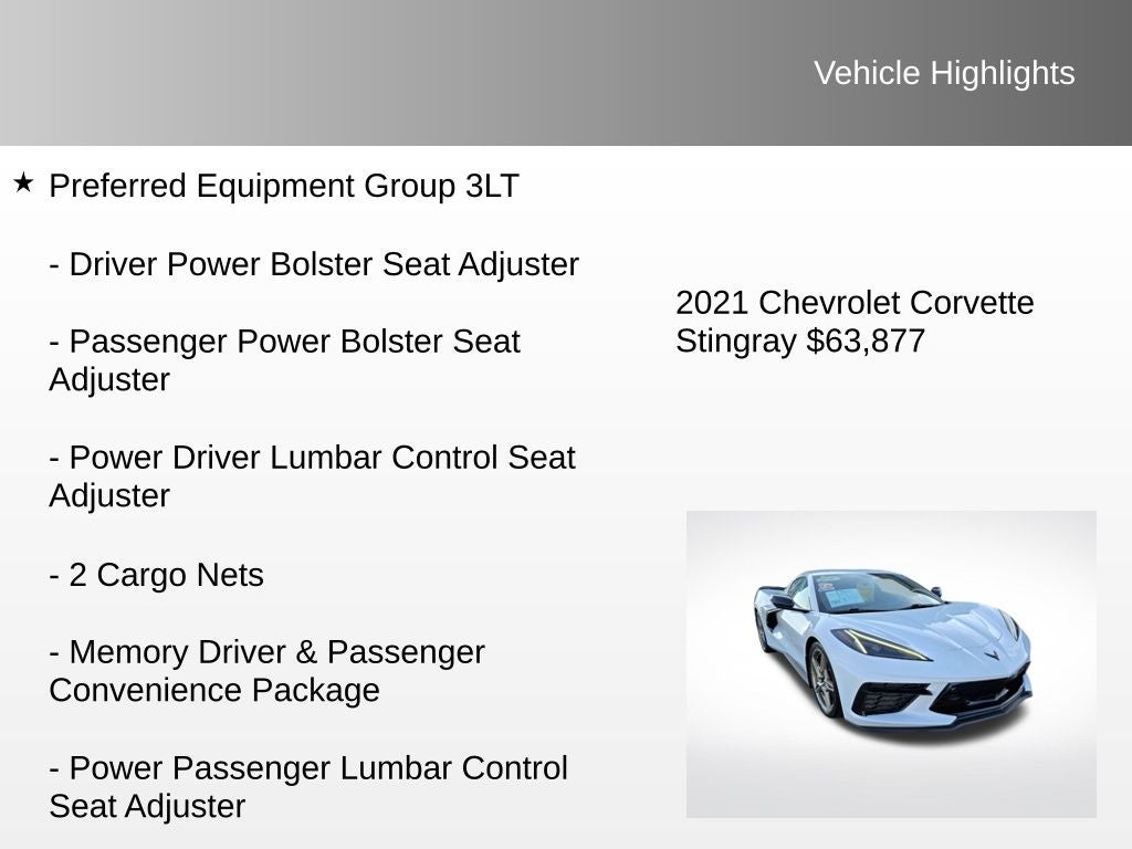 2021 Chevrolet Corvette Stingray 3LT