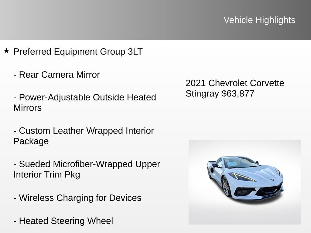 2021 Chevrolet Corvette Stingray 3LT