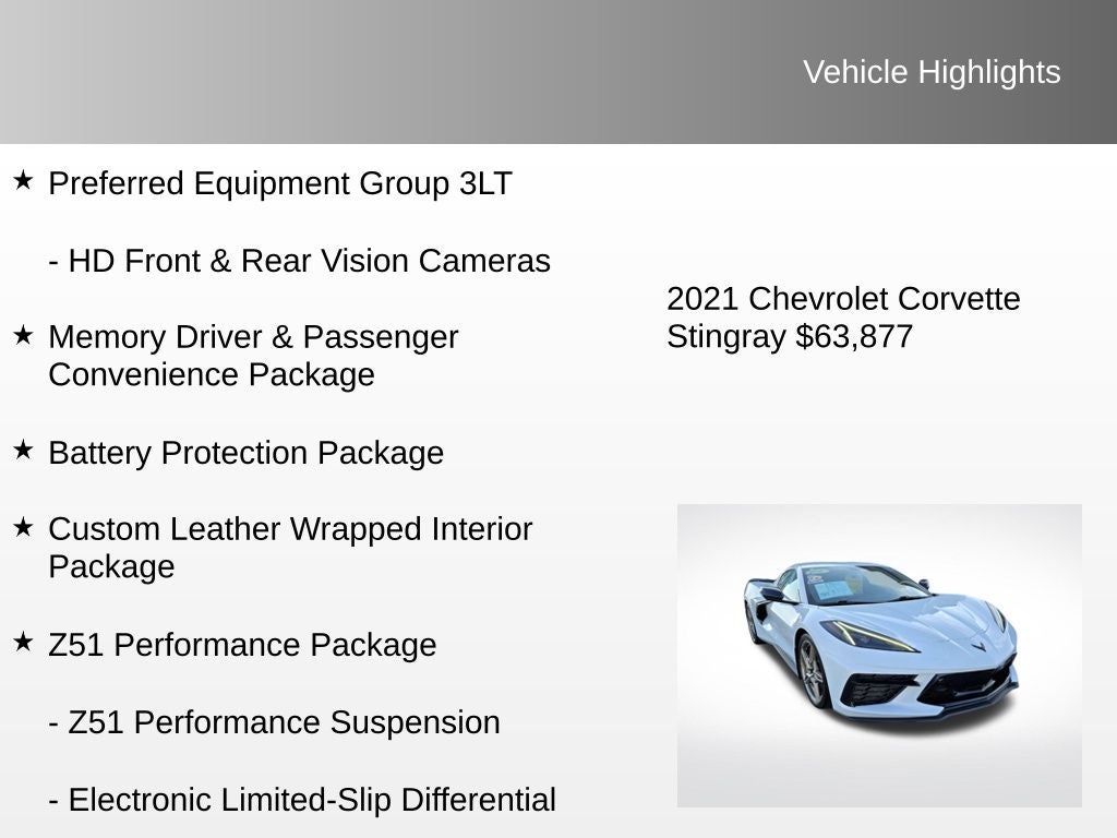 2021 Chevrolet Corvette Stingray 3LT