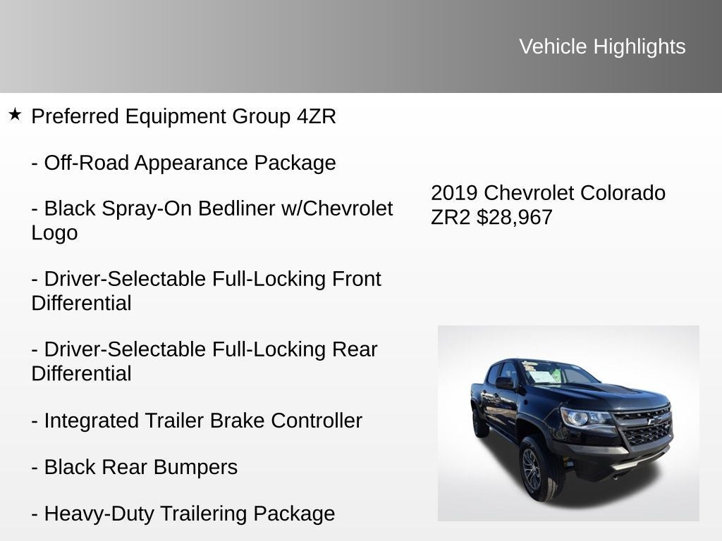 2019 Chevrolet Colorado ZR2