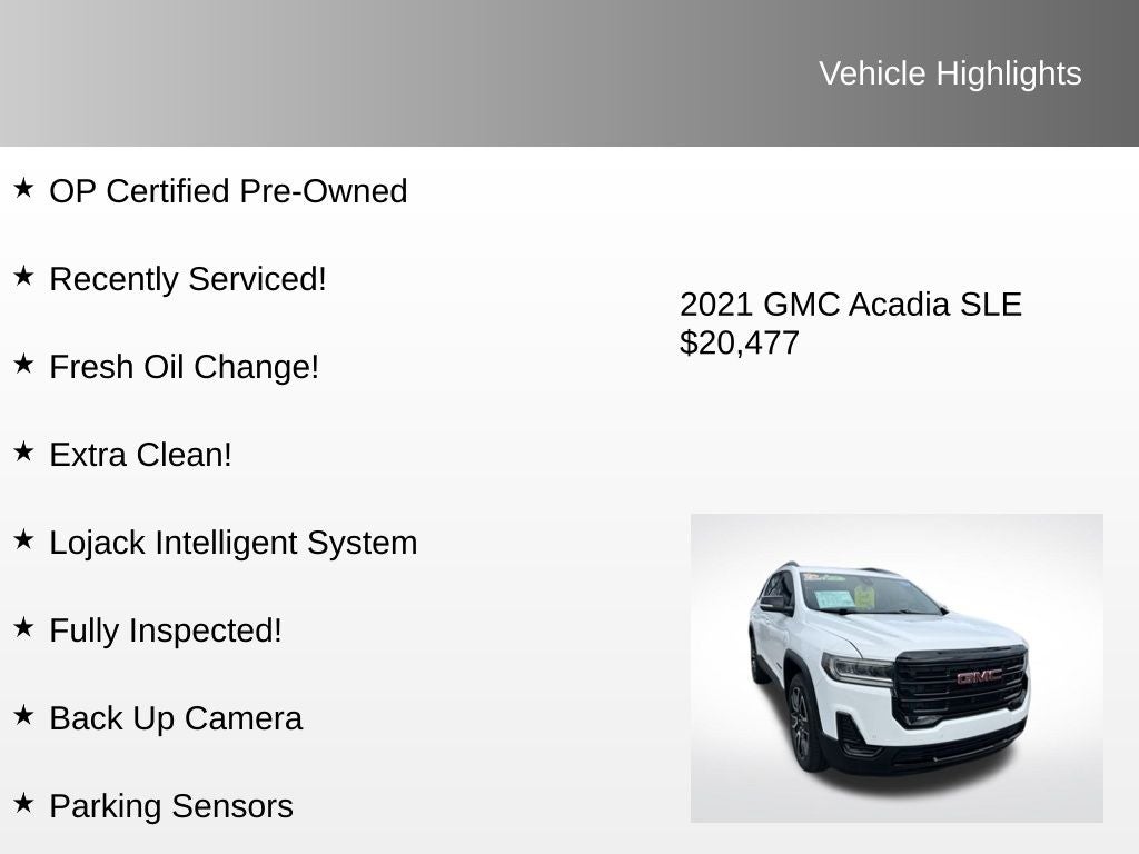 2021 GMC Acadia SLE