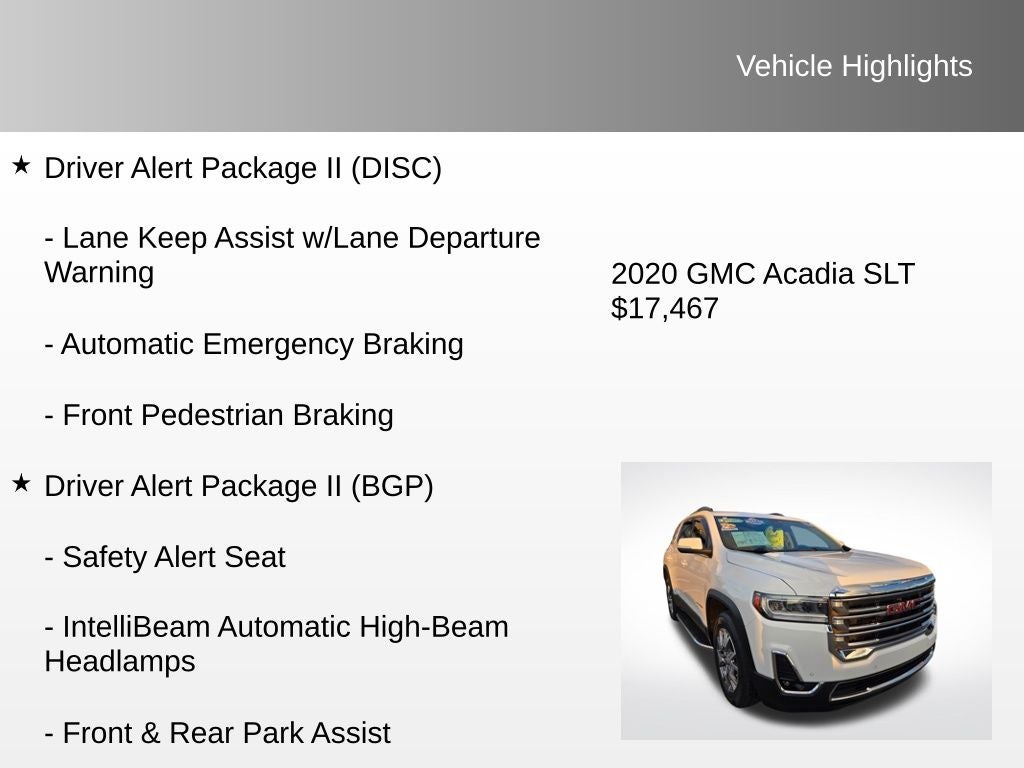 2020 GMC Acadia SLT