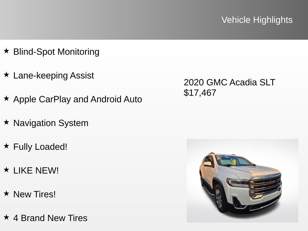 2020 GMC Acadia SLT