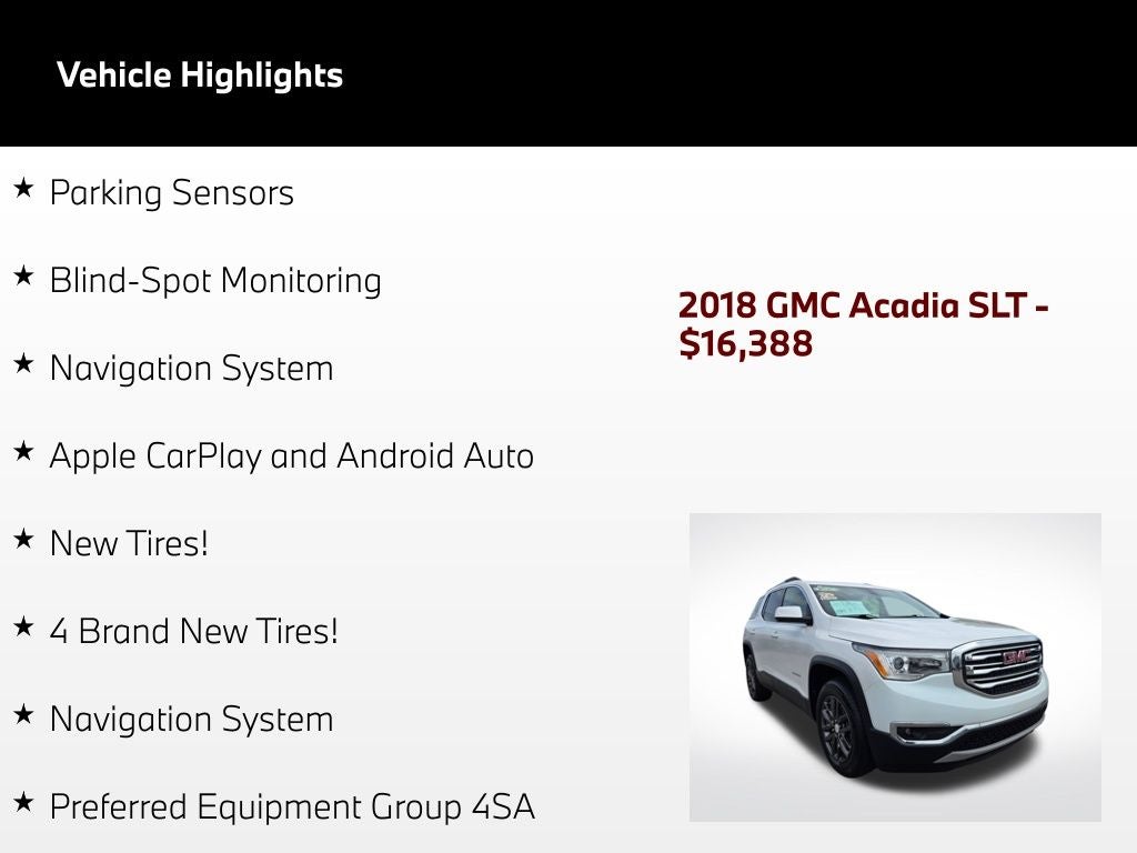 2018 GMC Acadia SLT-1