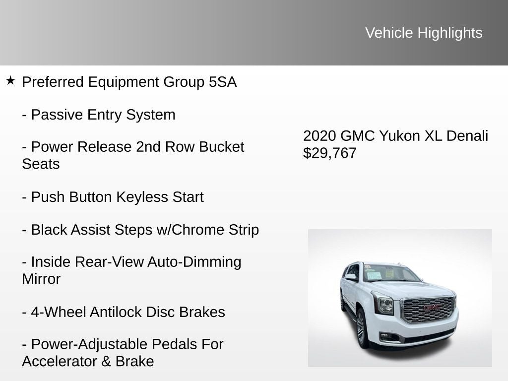 2020 GMC Yukon XL Denali