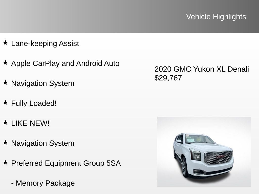 2020 GMC Yukon XL Denali