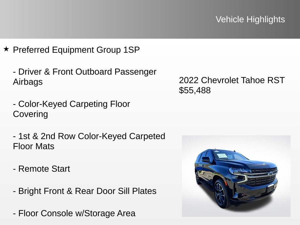 2022 Chevrolet Tahoe RST