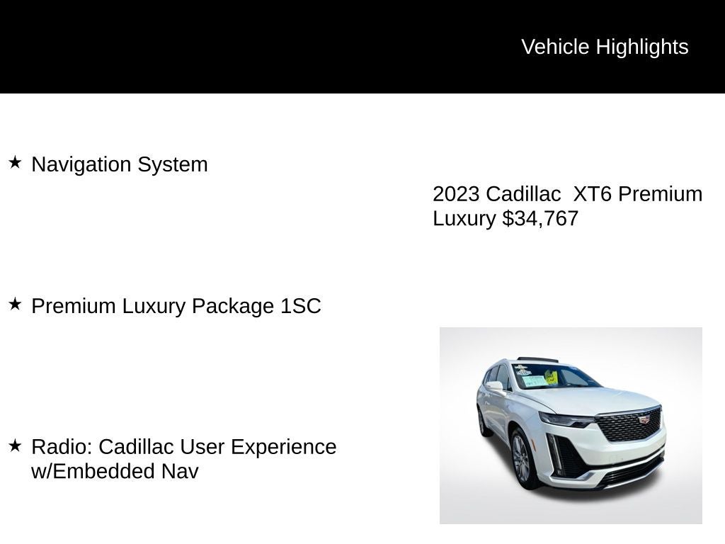 2023 Cadillac XT6 Premium Luxury