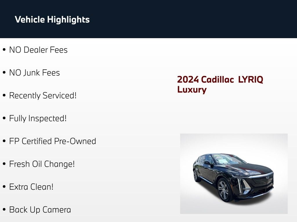 2024 Cadillac LYRIQ Luxury