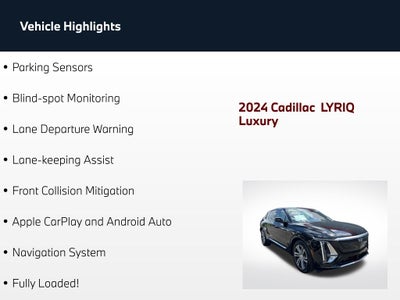 2024 Cadillac LYRIQ Luxury