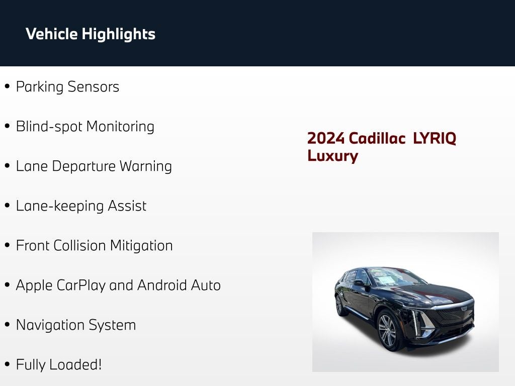 2024 Cadillac LYRIQ Luxury