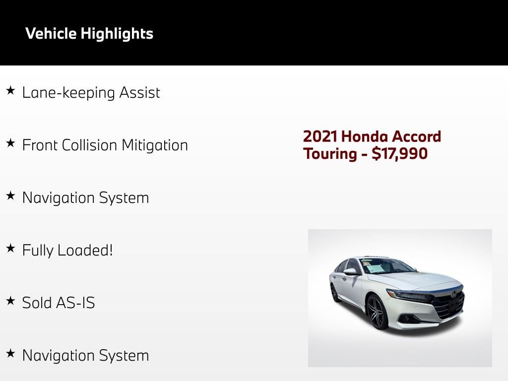 2021 Honda Accord Touring 2.0T