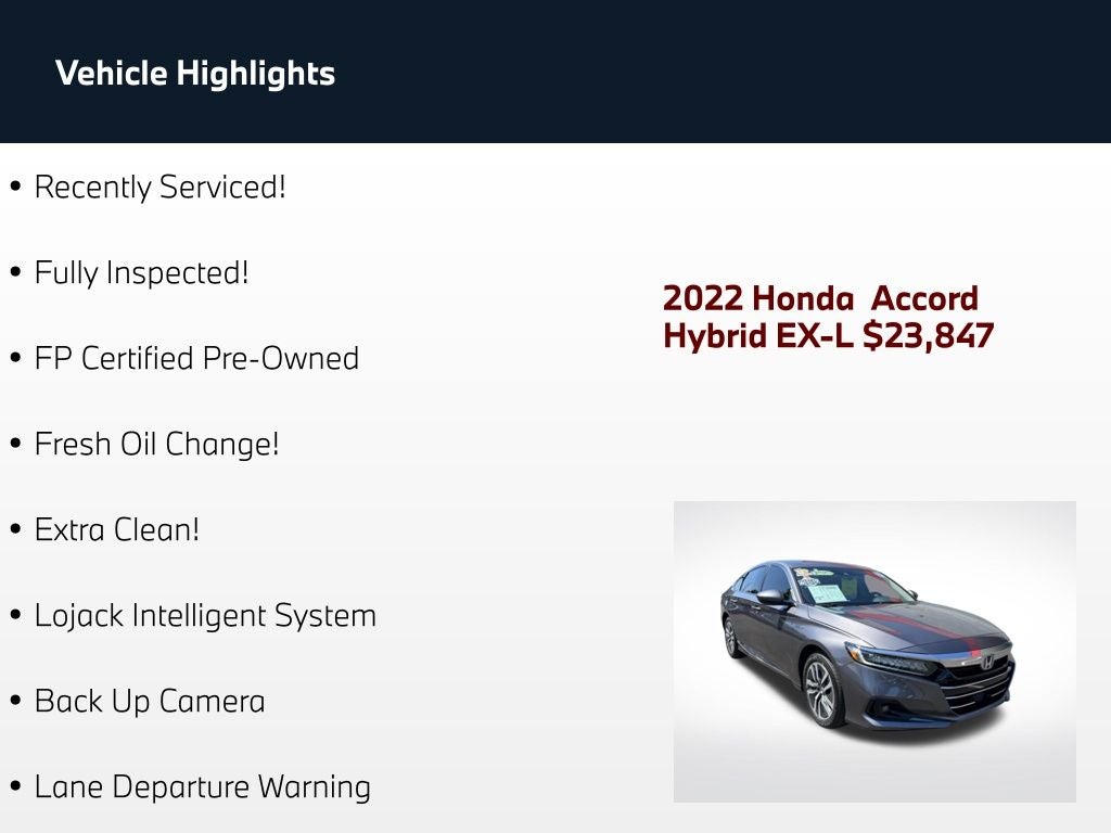 2022 Honda Accord Hybrid EX-L
