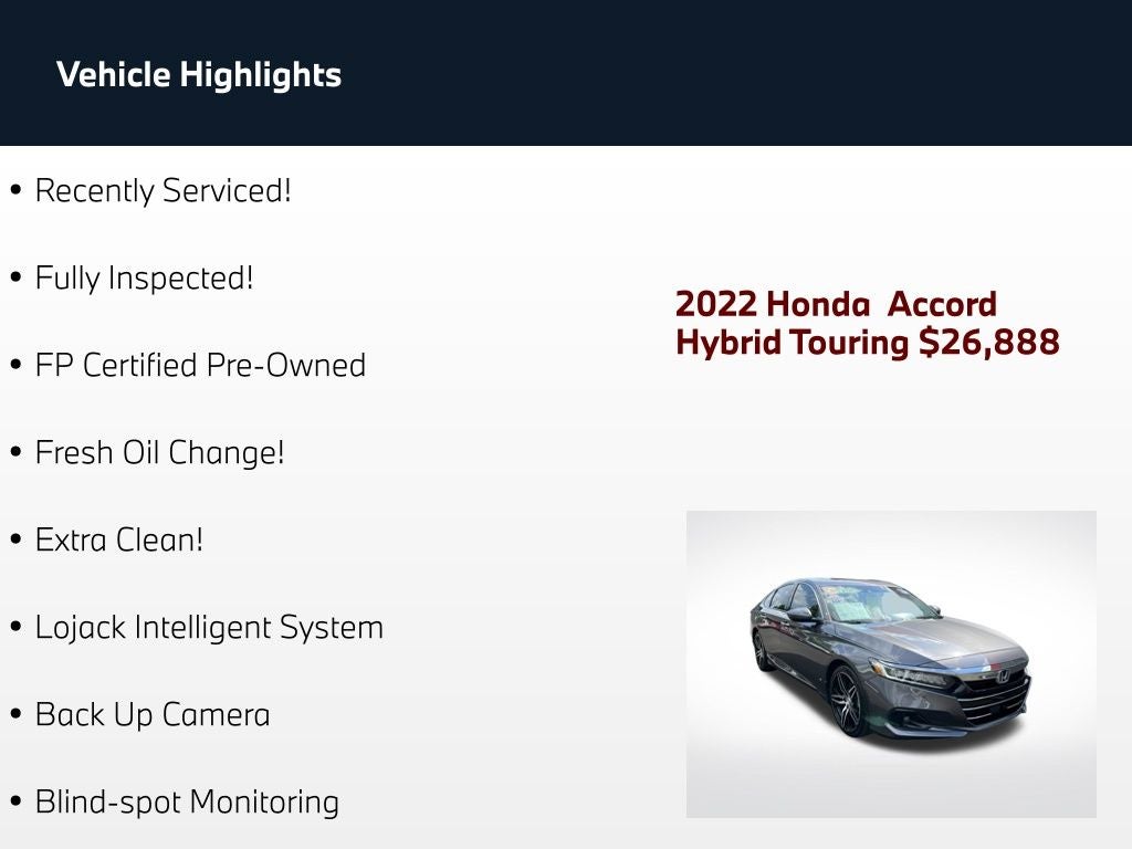 2022 Honda Accord Hybrid Touring