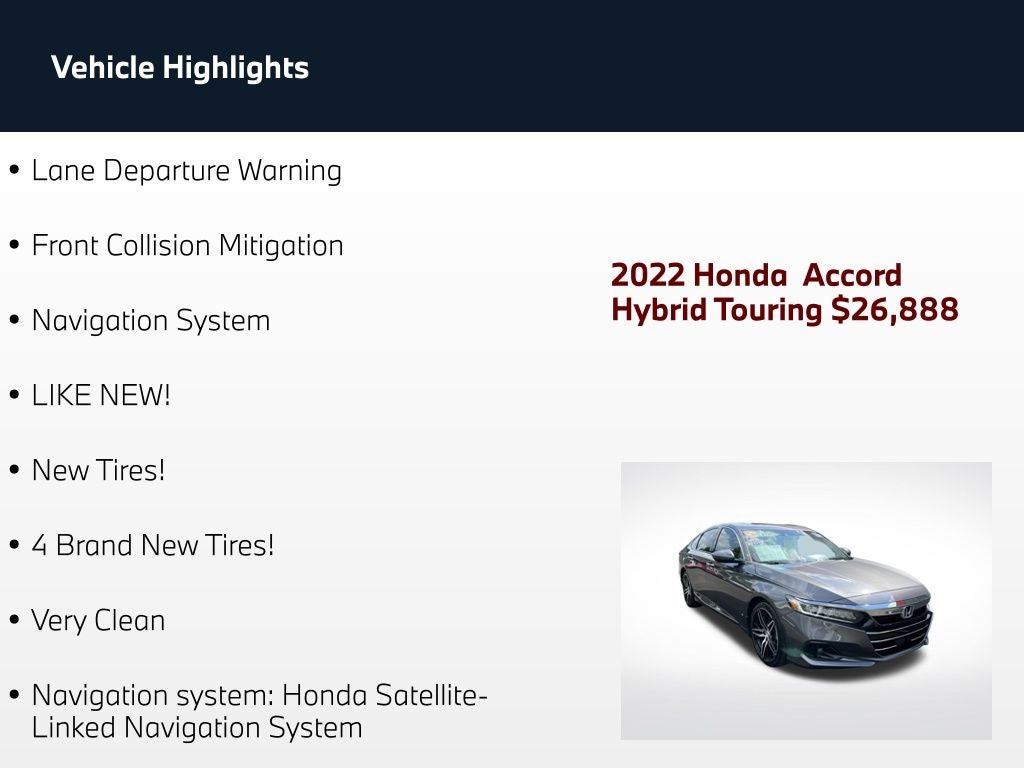 2022 Honda Accord Hybrid Touring