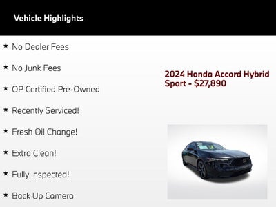 2024 Honda Accord Hybrid Sport