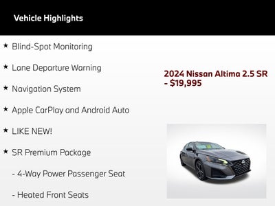 2024 Nissan Altima 2.5 SR