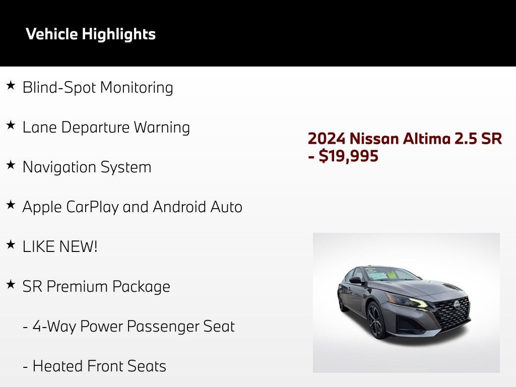 2024 Nissan Altima 2.5 SR