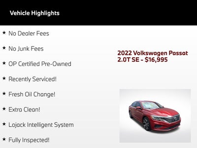 2022 Volkswagen Passat 2.0T SE