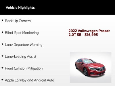 2022 Volkswagen Passat 2.0T SE