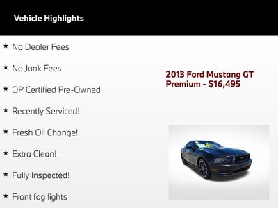 2013 Ford Mustang GT Premium