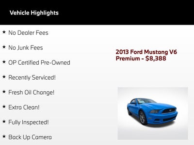 2013 Ford Mustang V6 Premium
