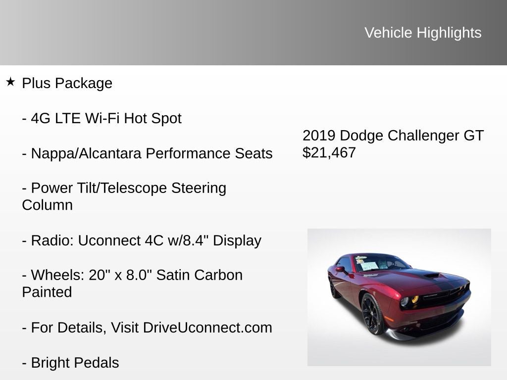 2019 Dodge Challenger GT