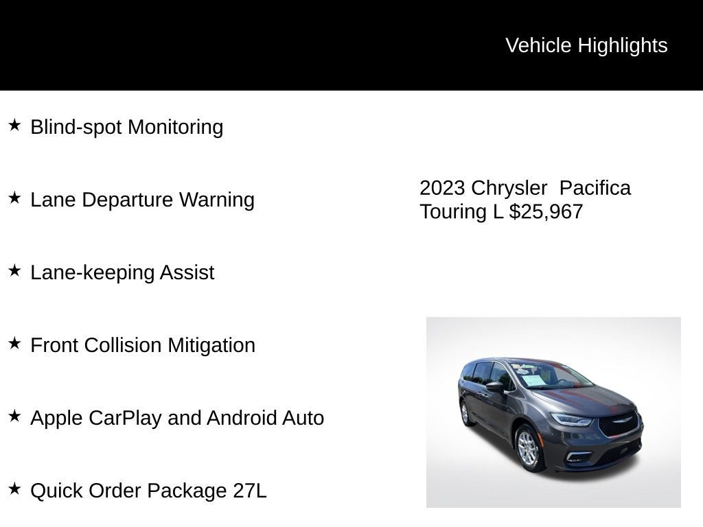 2023 Chrysler Pacifica Touring L