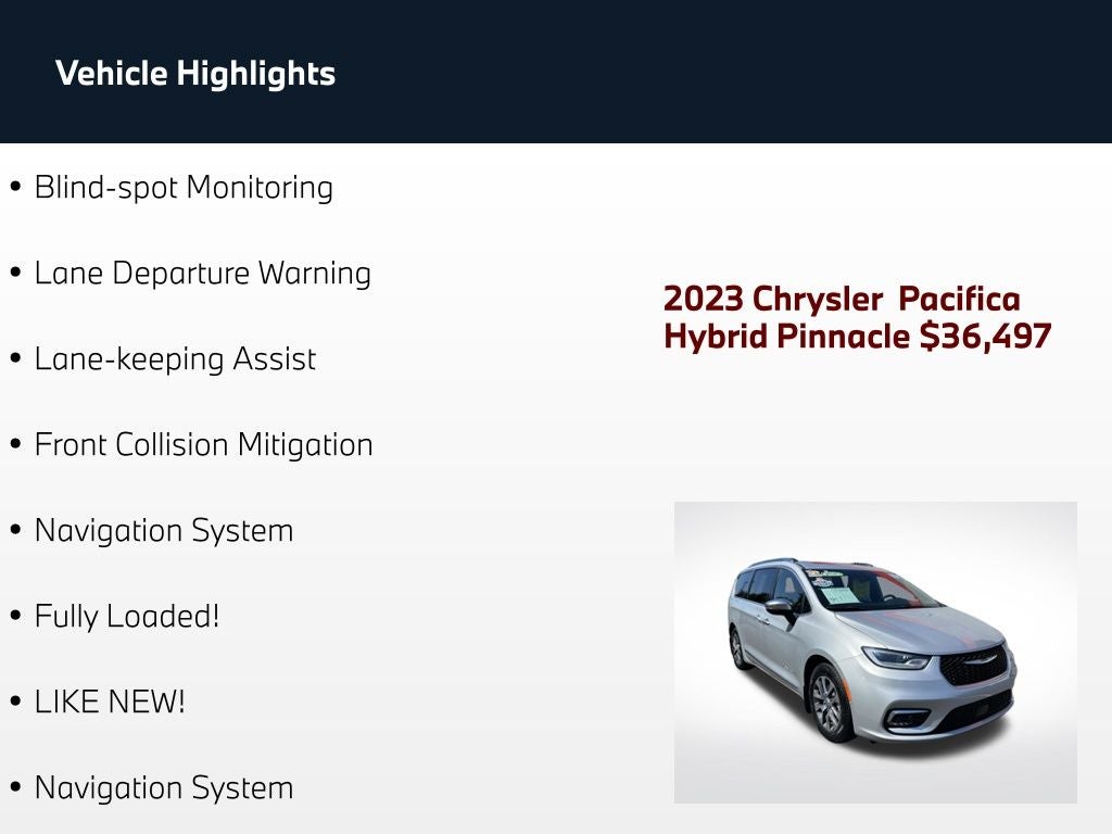 2023 Chrysler Pacifica Hybrid Pinnacle