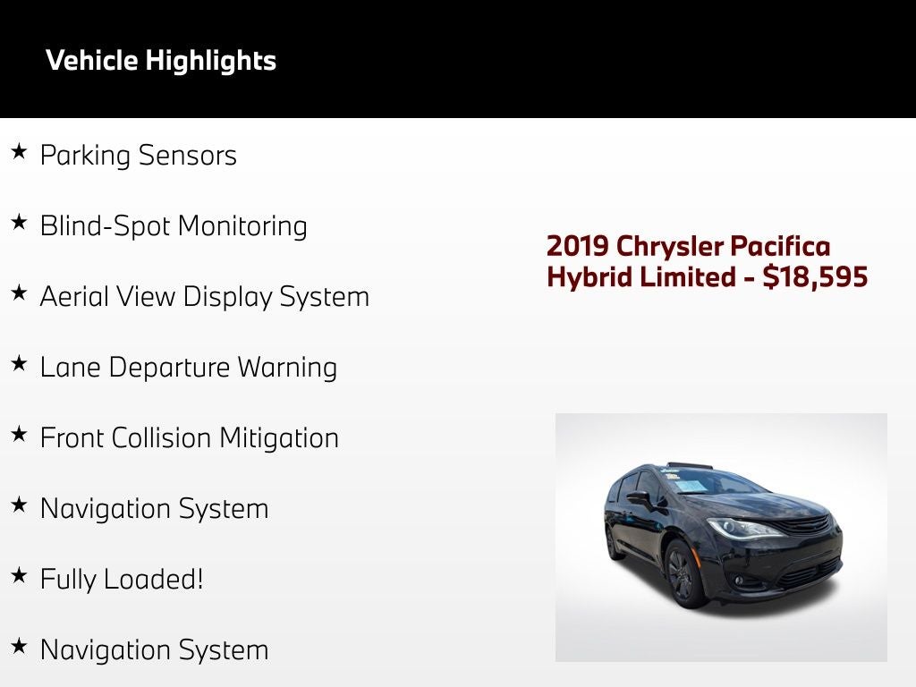 2019 Chrysler Pacifica Hybrid Limited