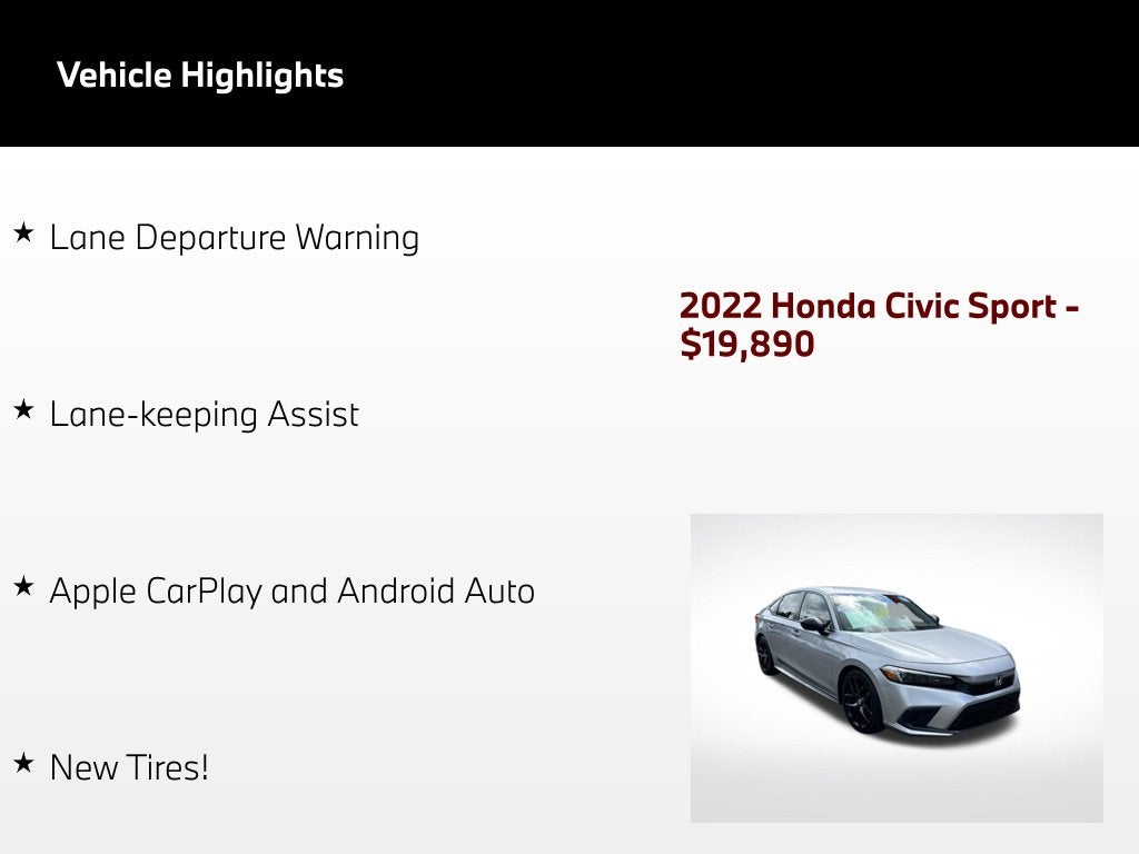 2022 Honda Civic Sport