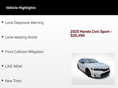 2025 Honda Civic Sport