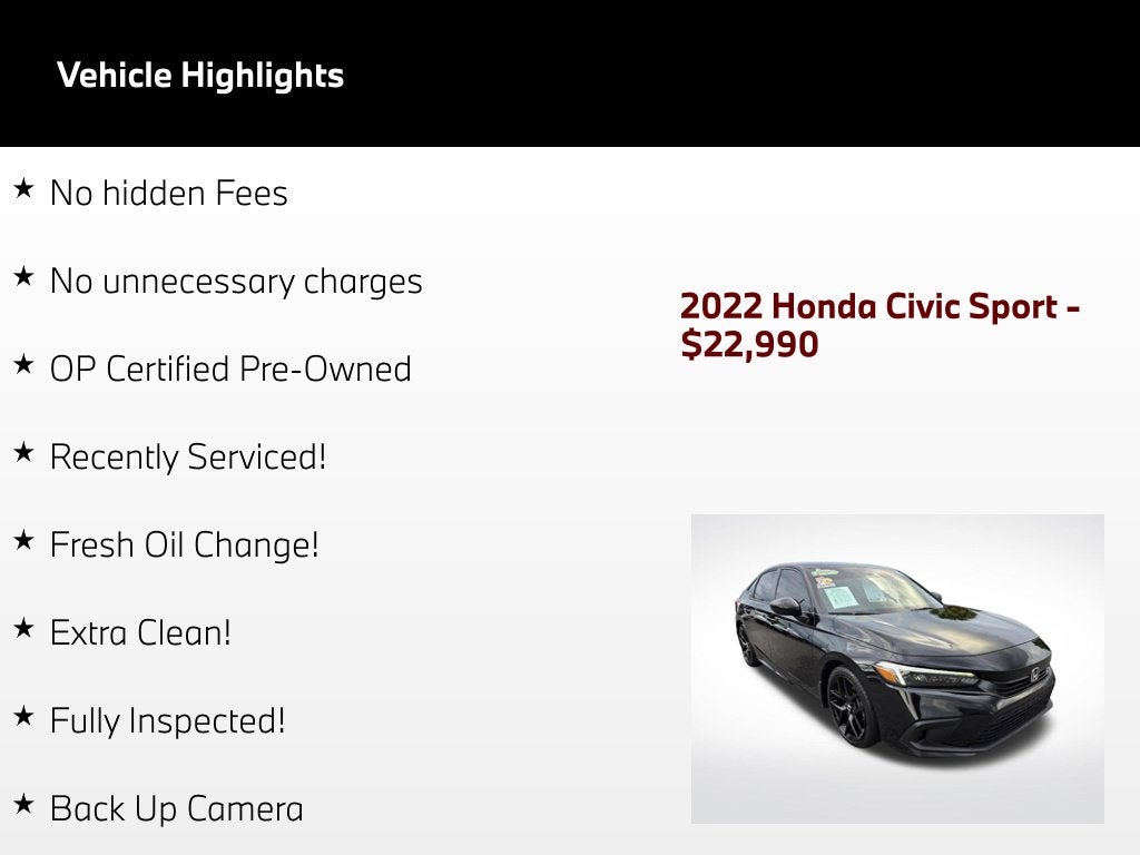 2022 Honda Civic Sport