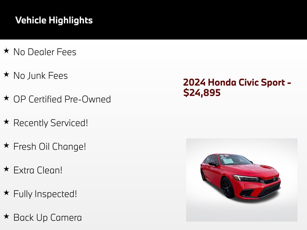 2024 Honda Civic Sport