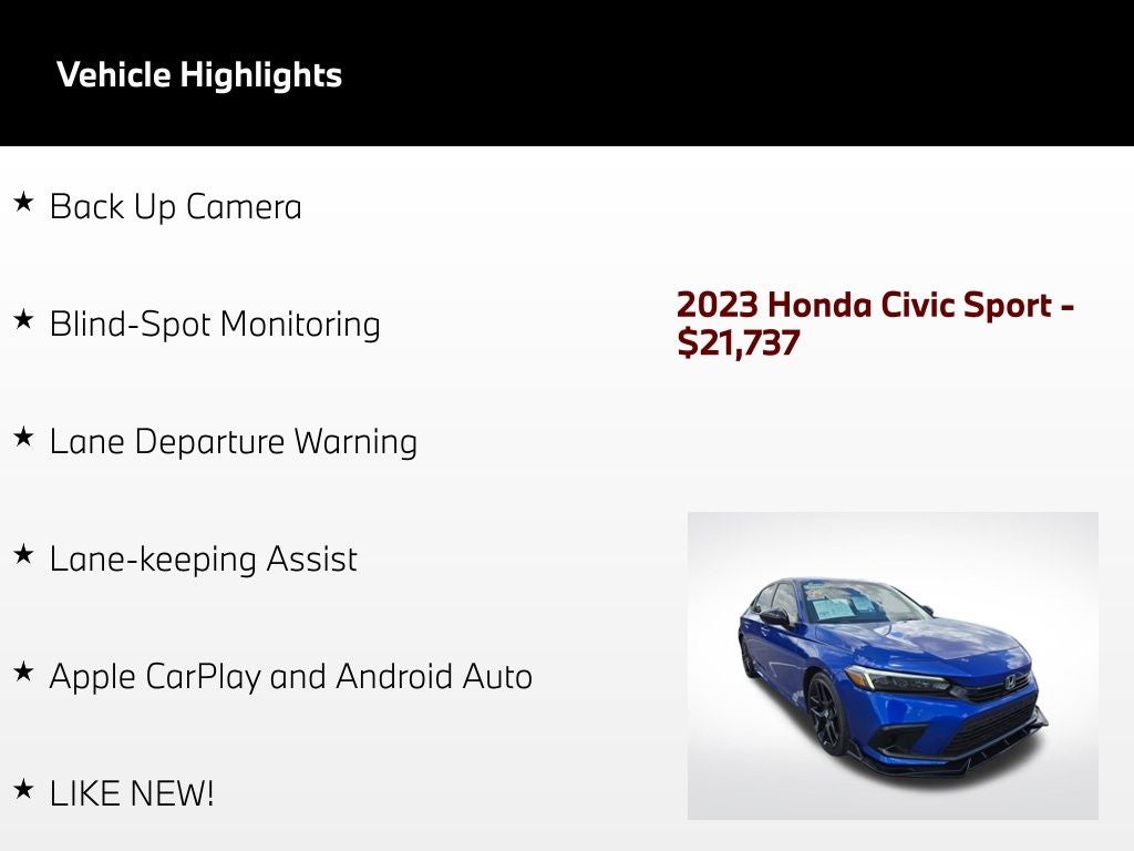 2023 Honda Civic Sport