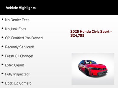 2025 Honda Civic Sport