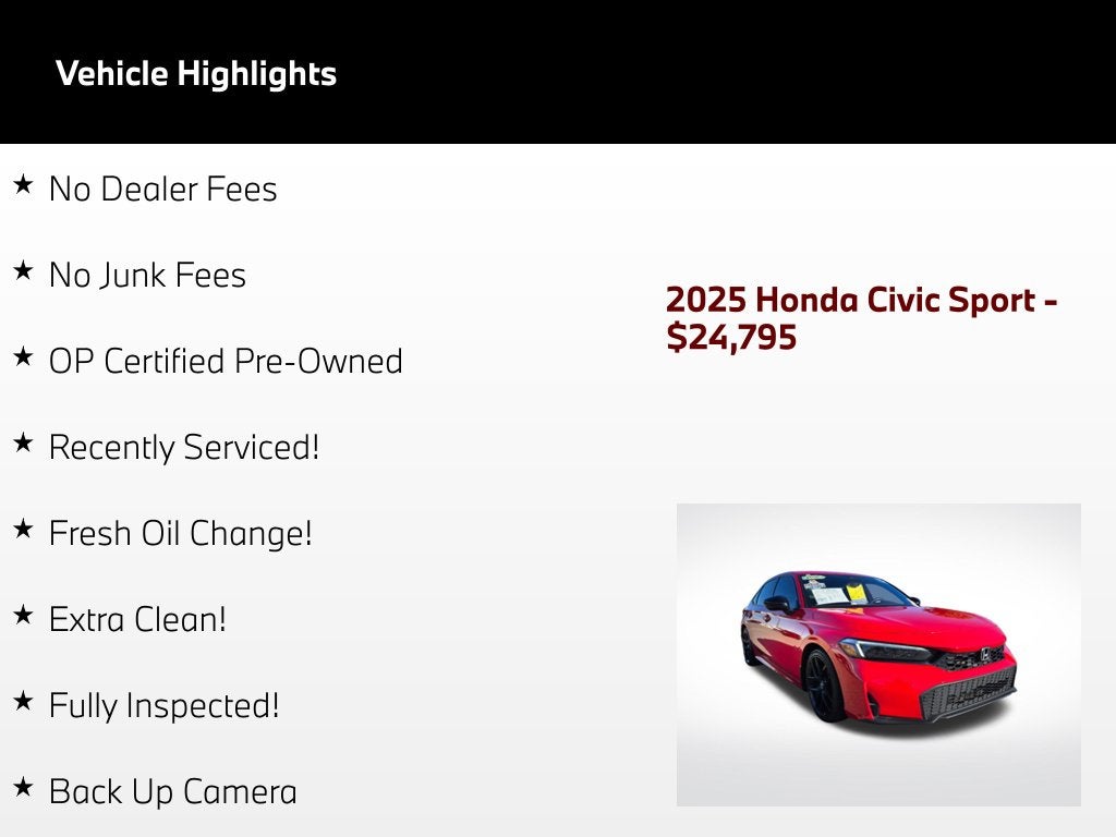 2025 Honda Civic Sport