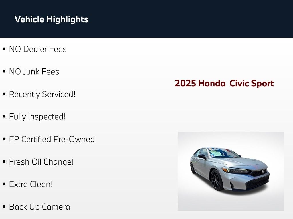 2025 Honda Civic Sport