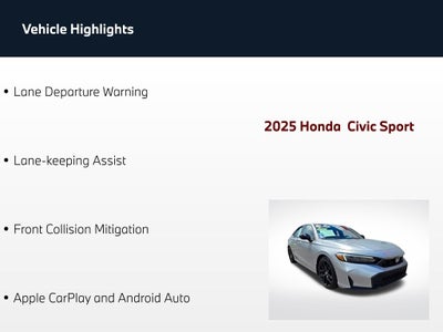 2025 Honda Civic Sport